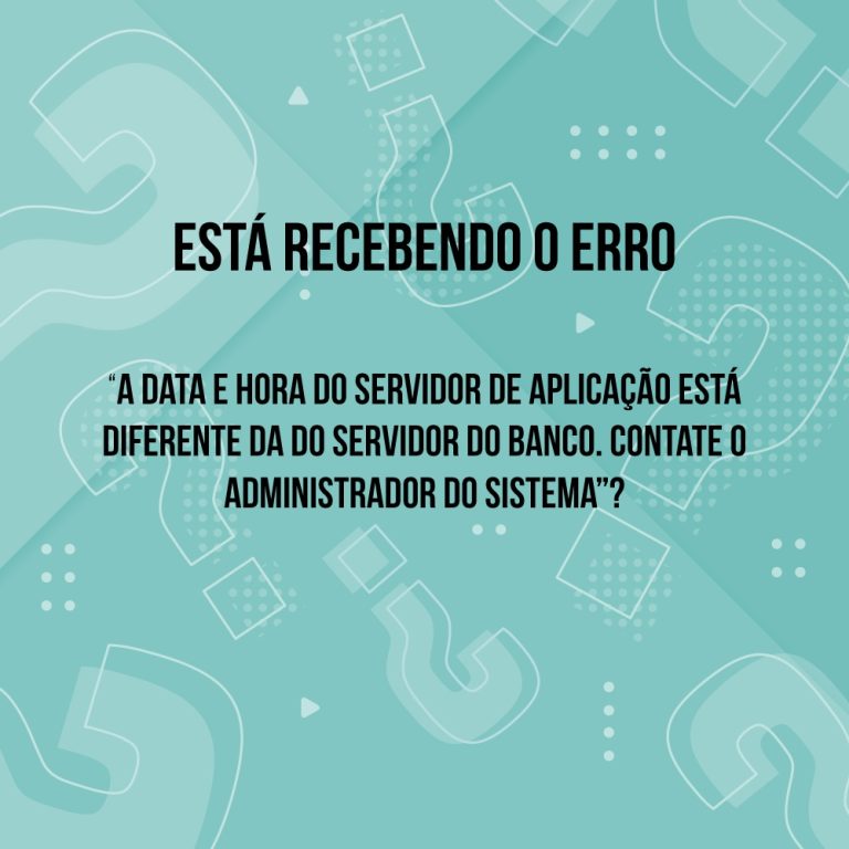 Corrigir a data e hora do servidor