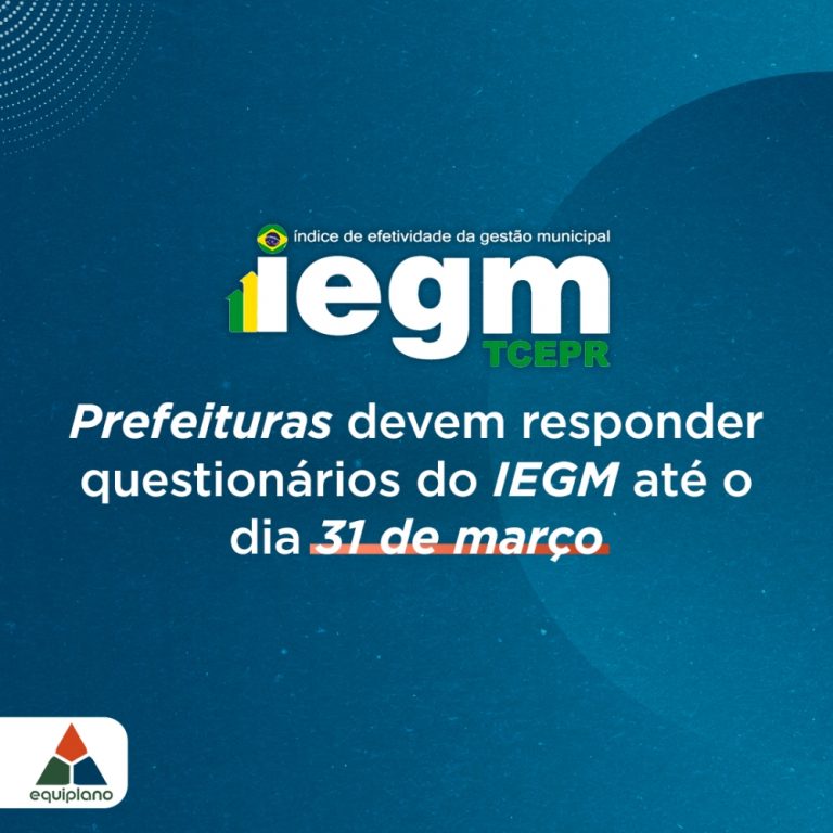 IEGM até o dia 31 de março